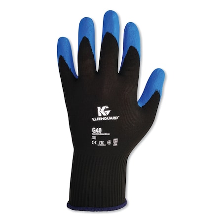 Kleenguard Gloves, Nitrile; Nylon, Blue/Black, L (9) 12 PR 40227